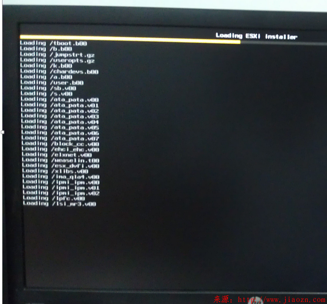 【虚拟化】esxi5.5安装loading esxi installer 卡死 loading /lsi_mr3.v00