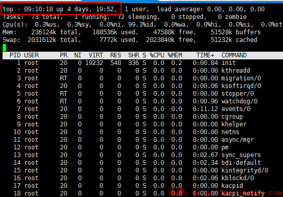 【linux】查看Linux开机时间/重启时间/运行时间