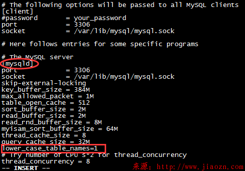 linux中mysql区分 大小写 解决方法