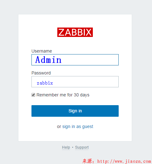 【密码】ZABBIX默认密码及忘记登录密码重置方法